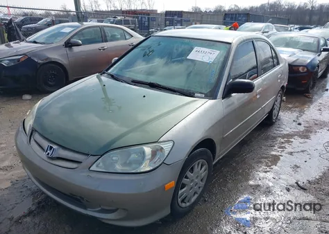 2005 Honda Civic Lx из США, поврежденный, VIN 2HGES16565H537954